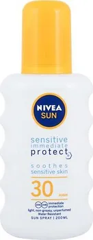 Přípravek na opalování Nivea Sun Sensitive Immediate Protect+ opalovací sprej SPF30 200 ml