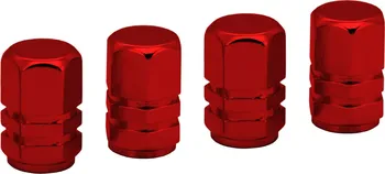 Čepička na ventilek AMIO Čepičky na ventilky hliníkové 4 ks červené