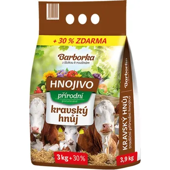 Hnojivo Barborka Hnůj kravský 3kg + 30% zdarma,