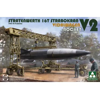Plastikový model Takom 1/35 Stratenwerth 16T Strabokran Vidalwagen V2 Rocket