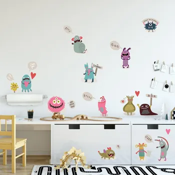 Samolepící dekorace LuxusniObrazy.cz Samolepky na zeď – Příšerky