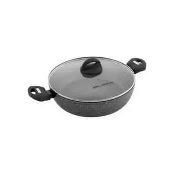 Hrnec Florentyna LAVA STONE HRNEC NÍZKÝ S POKLIČKOU 28x7,5CM ŠEDÝ