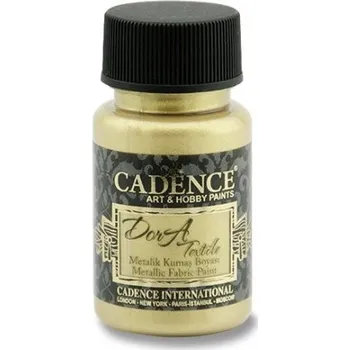 Speciální výtvarná barva ACTIVA Textilní barva Cadence metal. bílé zlato 50ml