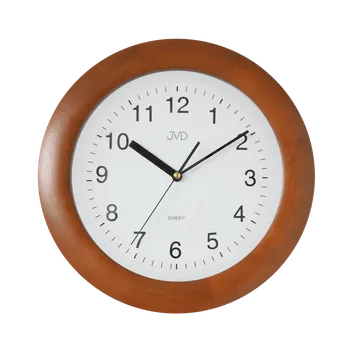 Hodiny Dřevěné netickající tiché nástěnné hodiny JVD NS7017.3