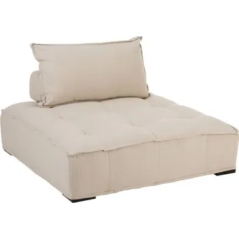 Pohovka Béžová nízká sedačka s polštářkem - 117*117*35cm