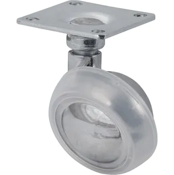 Nábytkové kování Walteco Kolečko nábytkové pro měkké podlahy, pr. 40mm, s plotýnkou