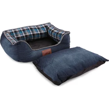 Pelíšek pro psa KARRY Pelíšek hranatý modrý - 72 cm x 56 cm (KARRY Pelíšek hranatý modrý - 72 cm x 56 cm)