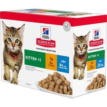 Krmivo pro kočku 12x85g Hill's Science Plan Kitten rybí výběr