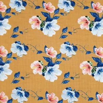 Šatovka N5824 okrová, květinový vzor, š.145