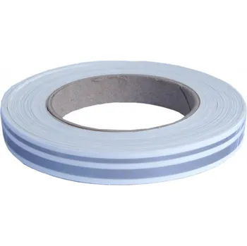 Samolepicí dekorace na vozidlo Avisa Dvojitá linka na bok auta 6 mm x 10 m stříbrná