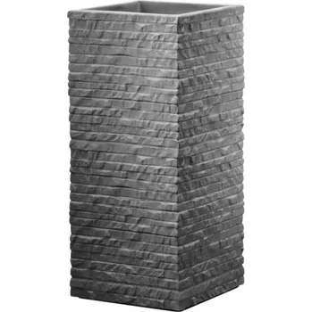 Obal na květináč Nohel Garden Tegula 27 x 27 x 60 cm tmavě šedý