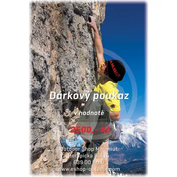 Dárková krabička Mammut Mammut Dárkový Šek 2500,- Kč Dárkový poukaz: 2500,- Kč, Varianta dárkového poukazu: Odeslání na emailovou adresu