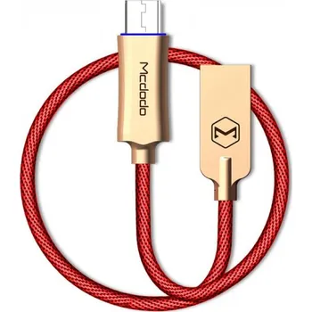 Napájecí kabel Mcdodo rychlonabíjecí a datový kabel USB/Micro USB / Red Délka: 1M