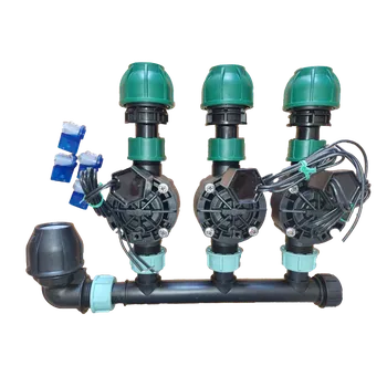 Zavlažovač Sestava 3x Rain Bird 100 HV-MM + manifold + 4 x BVS1 (Kompletní sestava ventil Rain Bird 3x 100 HV-MM 24V + manifold + 4 x BVS1)