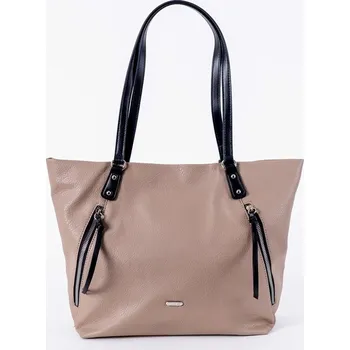 Velká hnědošedá kabelka na rameno David Jones 6727-4A na formát A4