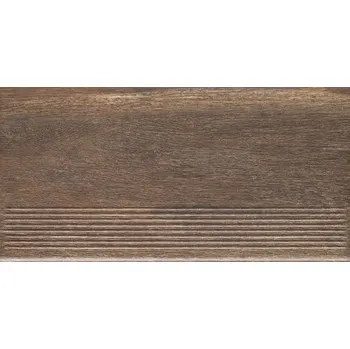 Dlažba Hazard brown stopnica - schodovka 30x60 hnědá 151122