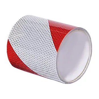 Lepicí páska Vysoce reflexní výstražná páska, pravá, bílá/červená, 10 cm × 25 m