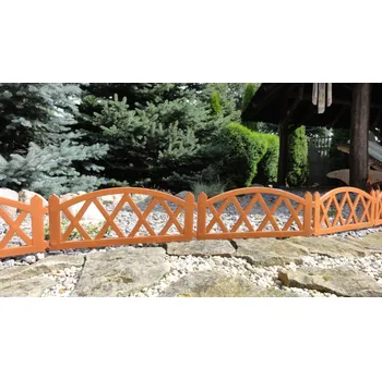 Zahradní obrubník BJ Plastik Zahradní plůtek ozdobný terakota 2,3 m