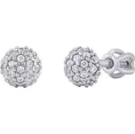 Náušnice z bílého zlata pecky Brune s Brilliance Zirconia PRGPZE0323EGW