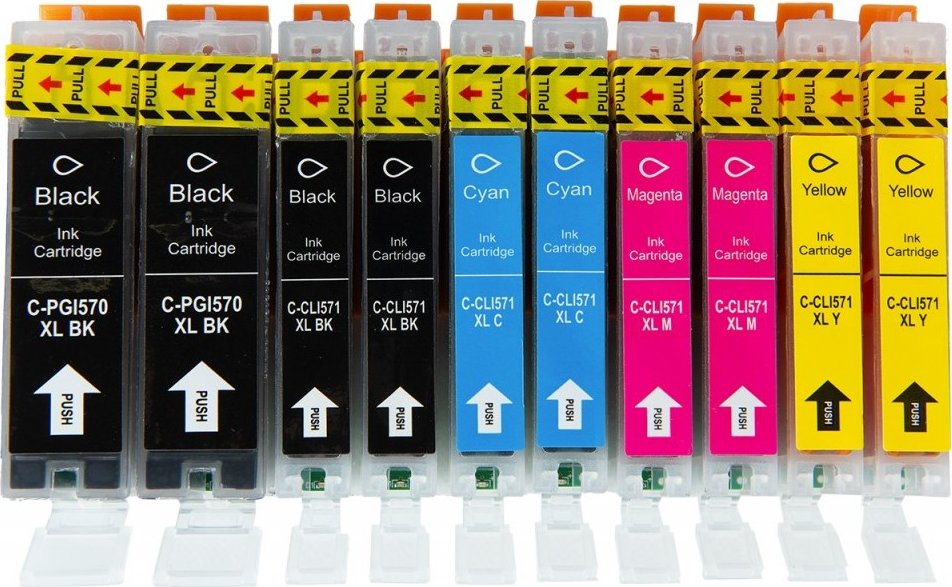 VybavKancl Canon PGI570XL + CLI571XL CMYK - kompatibilní 2 sady 10 barev s čipy, XL kapacita