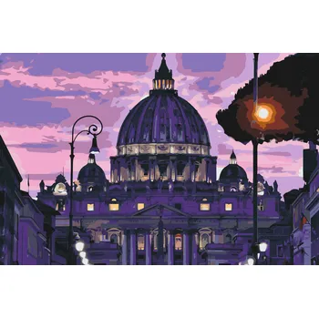 Malování podle čísel - Vatikán Velikost: 40x60cm, Rámování: Pouze srolované plátno