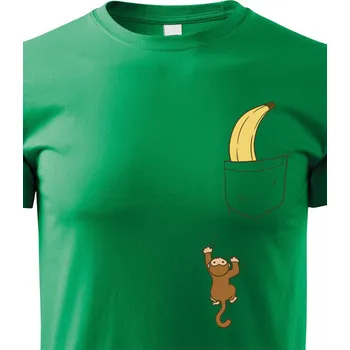 Chlapecké tričko Dětské tričko Banán v kapse, Barva Zelená, Velikost 122 cm/6 roků, Canvas Dětské tričko Bezvatriko.cz 1217