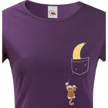 Dámské tričko Banán v kapse, Barva Fialová Bezvatriko.cz 1217