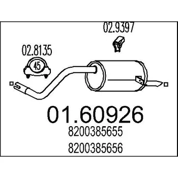Auto-moto Zadní tlumič výfuku MTS 01.60926