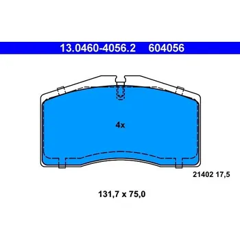 Brzdová destička Sada brzdových destiček, kotoučová brzda ATE 13.0460-4056.2