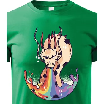 Chlapecké tričko Dětské tričko Duha a drak, Barva Zelená, Velikost 122 cm/6 roků, Canvas Dětské tričko Bezvatriko.cz 1220