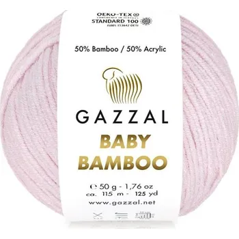 Příze Příze Baby Bamboo 95206 bledě růžová Gazzal