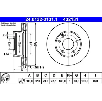 Brzdový kotouč Brzdový kotouč ATE 24.0132-0131.1
