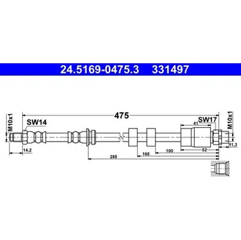 Brzdová hadice Brzdová hadice ATE 24.5169-0475.3