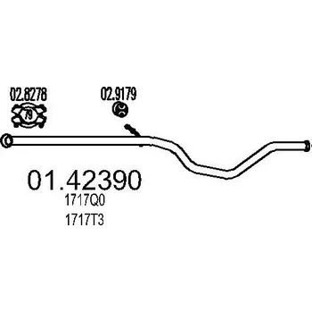 Výfuková trubka Výfuková trubka MTS 01.42390