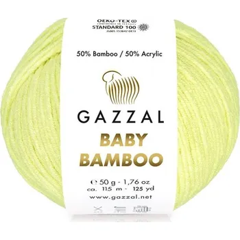 Příze Příze Baby Bamboo 95208 bledě žlutá Gazzal