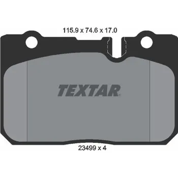 Brzdová destička Sada brzdových destiček, kotoučová brzda TEXTAR 2349901