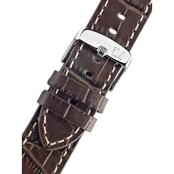 Kožený řemínek Morellato Plain 4733480.032 M, hnědý - 20 mm