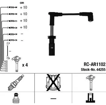 Zapalovací kabel Sada kabelů pro zapalování NGK 44255