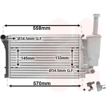 Motor automobilu Chladič, chlazení motoru VAN WEZEL 17002291