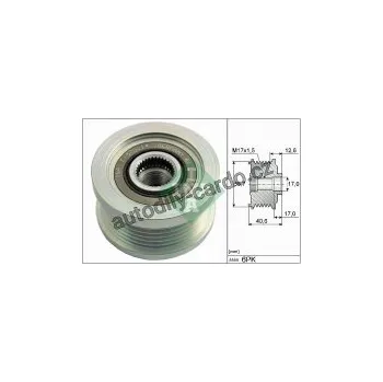 Rozvod motoru Alternátorová volnoběžka (předstihová spojka) INA (IN 535028310)