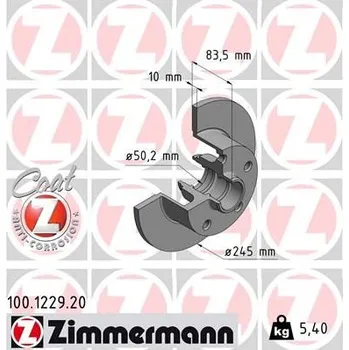 Brzdový kotouč Brzdový kotouč ZIMMERMANN 100.1229.20