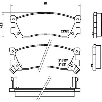 Autodíl Sada brzdových destiček, kotoučová brzda BREMBO P 49 025