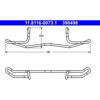 Brzdový třmen Pružina, brzdový třmen ATE 11.8116-0073.1
