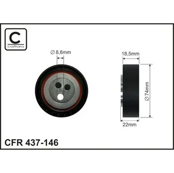 Auto-moto Napínací kladka, žebrovaný klínový řemen CAFFARO 437-146