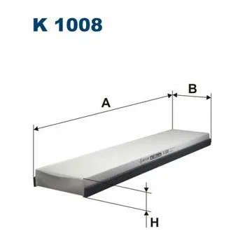 Ventilátor topení a klimatizace Filtr, vzduch v interiéru FILTRON K 1008