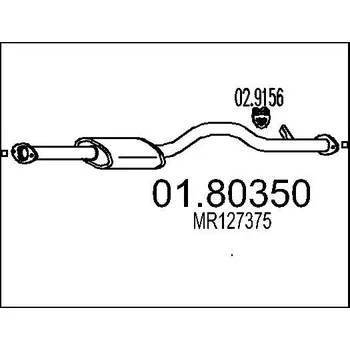 Auto-moto Střední tlumič výfuku MTS 01.80350