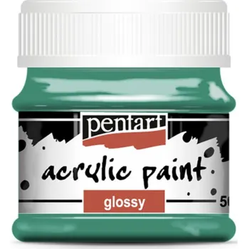 Výtvarná barva Pentart - akrylové barvy LESKLÉ 50 ml Barvy Pentart: tyrkysová