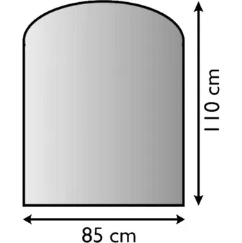 Lienbacher 21.02.981.2 podkladové sklo pod kamna 110 x 85 cm