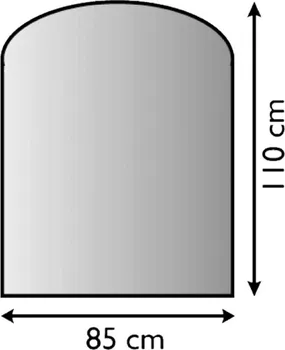 Lienbacher 21.02.981.2 podkladové sklo pod kamna 110 x 85 cm