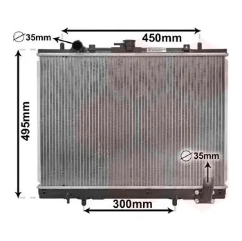 Motor automobilu Chladič, chlazení motoru VAN WEZEL 32002161